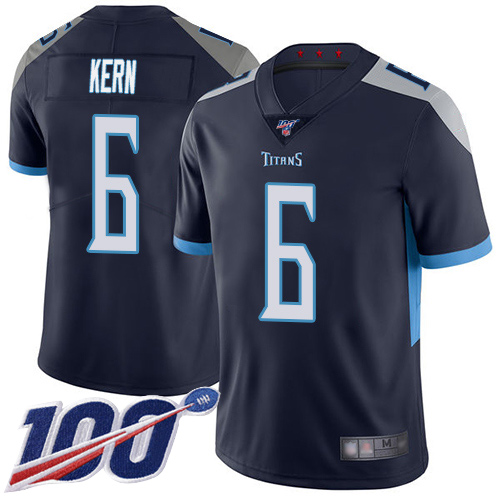 Tennessee Titans Limited Navy Blue Men Brett Kern Home Jersey NFL Football #6 100th Season Vapor Untouchable